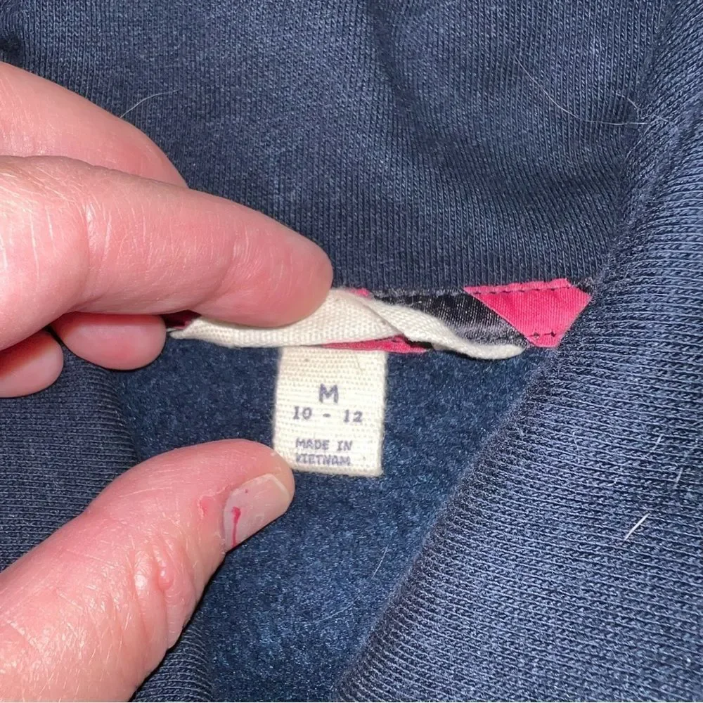 Navy Button-Up Jacket lands end - Picture 3 of 8
